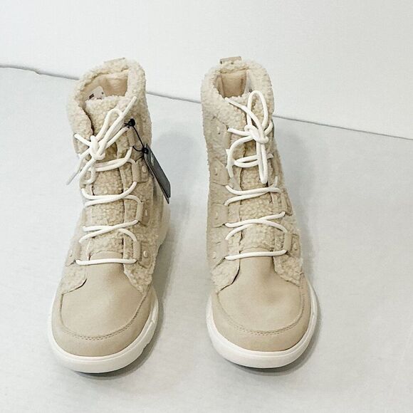 Sorel NWB S z 9 Bleached Ceramic, Sea Salt Women's Explorer Next Joan Cozy Boot